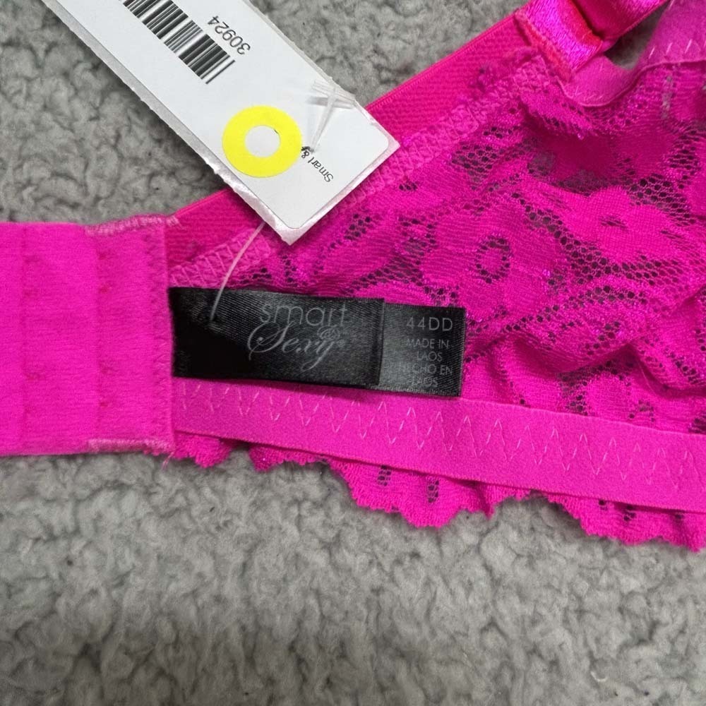 Smart & Sexy Bra 44DD T-Shirt Bra  Hot Pink Underwire Bra - Picture 8 of 9